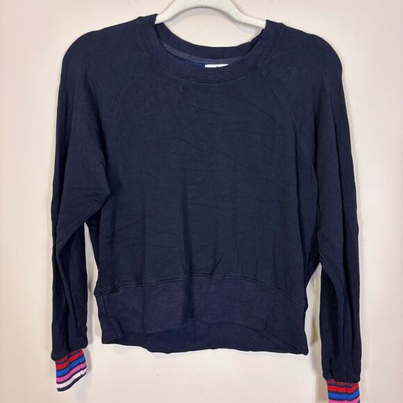 Sundry Navy Blue Semi Cropped Crewneck Sweatshirt XS - Picture 3 of 6